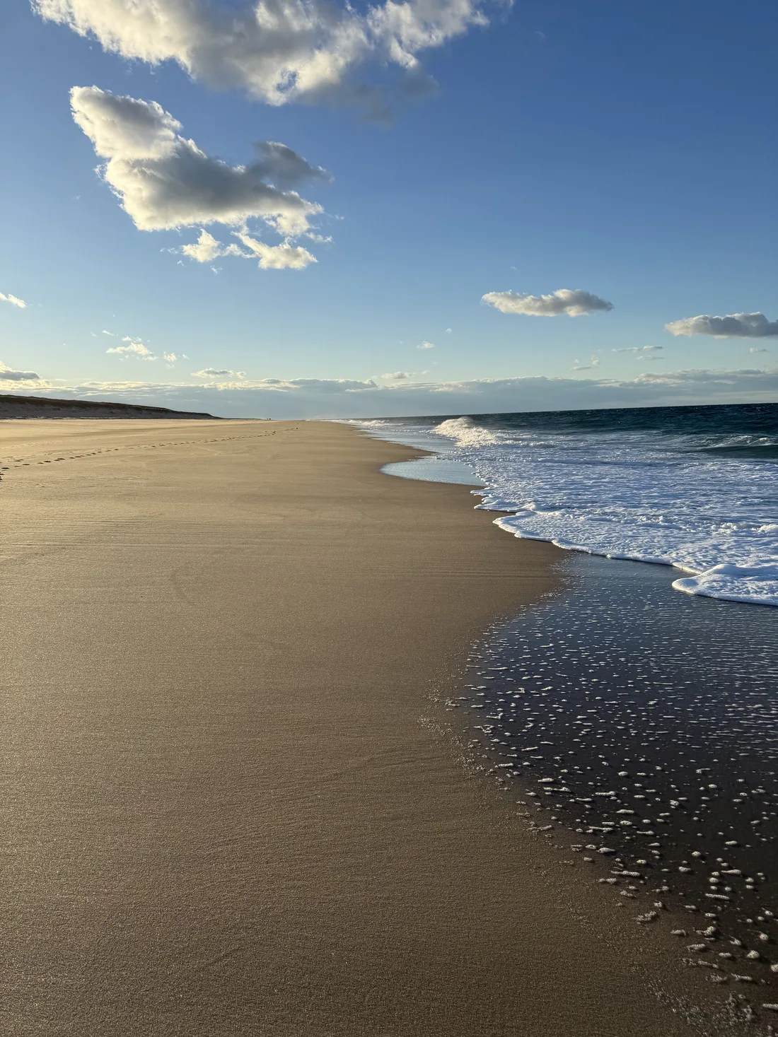 A quiet Atlantic beach near Provincetown in late-day light