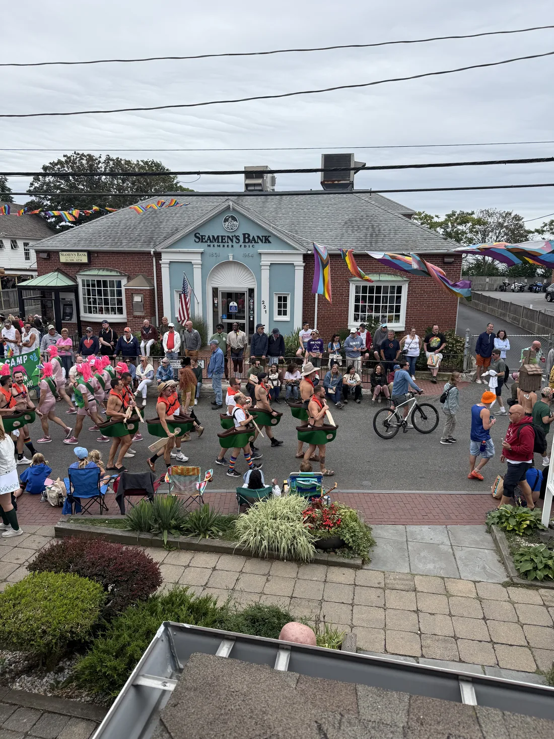 A Commercial Street parade viewed from the windows of Ptown Perch